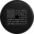 Jeep Wrangler JL Backup Camera Day American Pledge of Allegiance Tactical Smoke RV Camper Spare Tire Cover-35 inch
