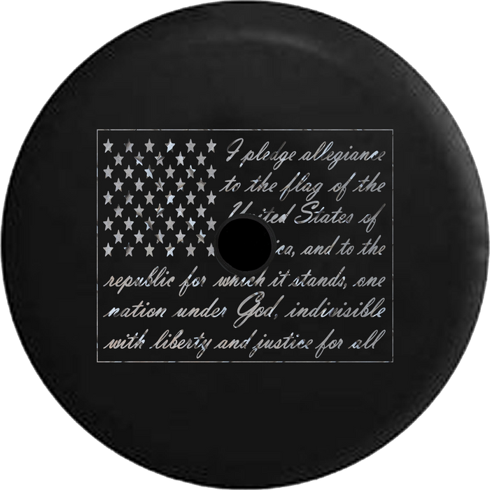 Jeep Wrangler JL Backup Camera Day American Pledge of Allegiance Tactical Smoke RV Camper Spare Tire Cover-35 inch