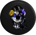 Jeep Wrangler JL Backup Camera Day Beautiful Sugar Skull Girl Mexican Latin RV Camper Spare Tire Cover-35 inch