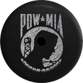 Jeep Wrangler JL Backup Camera Day Brushed Aluminum POW MIA Veteran Military RV Camper Spare Tire Cover-35 inch