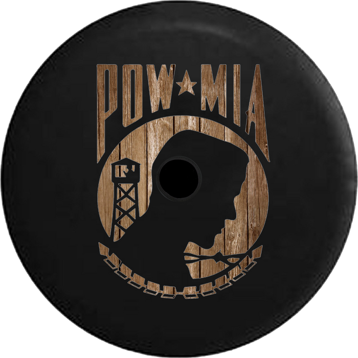 Jeep Wrangler JL Backup Camera Day Dark Mini Skulls POW MIA Veteran Military RV Camper Spare Tire Cover-35 inch