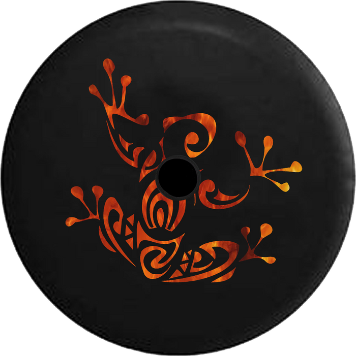 Jeep Wrangler JL Backup Camera Day Water Sea Tribal Tree Frog RV Camper Spare Tire Cover-35 inch