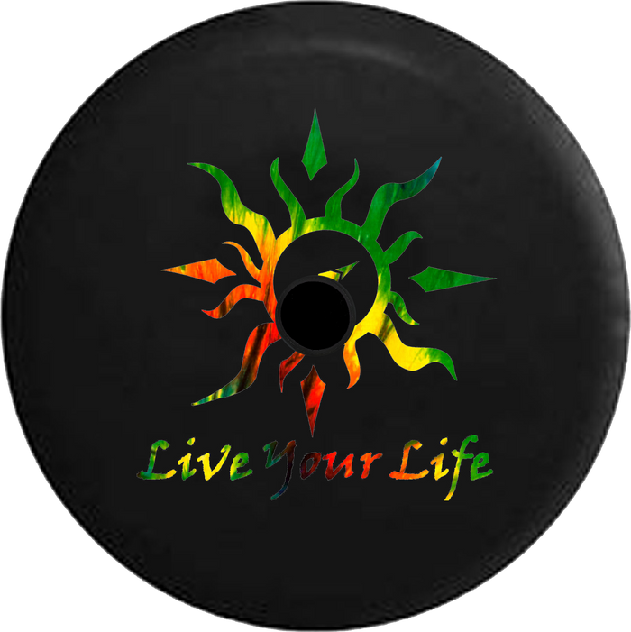 Jeep Wrangler JL Backup Camera Day Native American Feathers Flames Fire RV Camper Spare Tire Cover-35 inch