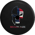 Jeep Wrangler JL Backup Camera Day Molon Labe Tactical Skull Helmet Dark Edition RV Camper Spare Tire Cover-35 inch