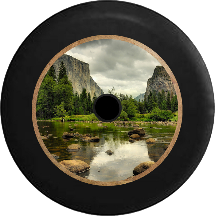 Jeep Wrangler JL Backup Camera Mountain Base Stoney River Bed Jeep Camper Spare Tire Cover 35 inch R384