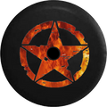 Jeep Wrangler JL Backup Camera Day Oscar Mike Military Jeep Star Distressed Barn Wood RV Camper Spare Tire Cover-35 inch
