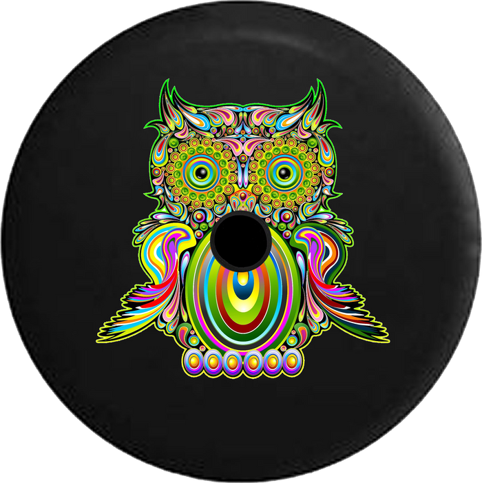 Jeep Wrangler JL Backup Camera Day Island Gecko Lizard Bright Paisley Psycodelic RV Camper Spare Tire Cover-35 inch
