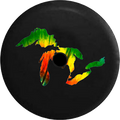 Jeep Wrangler JL Backup Camera Day Smoke on the Water Michigan Great Lakes RV Camper Spare Tire Cover-35 inch