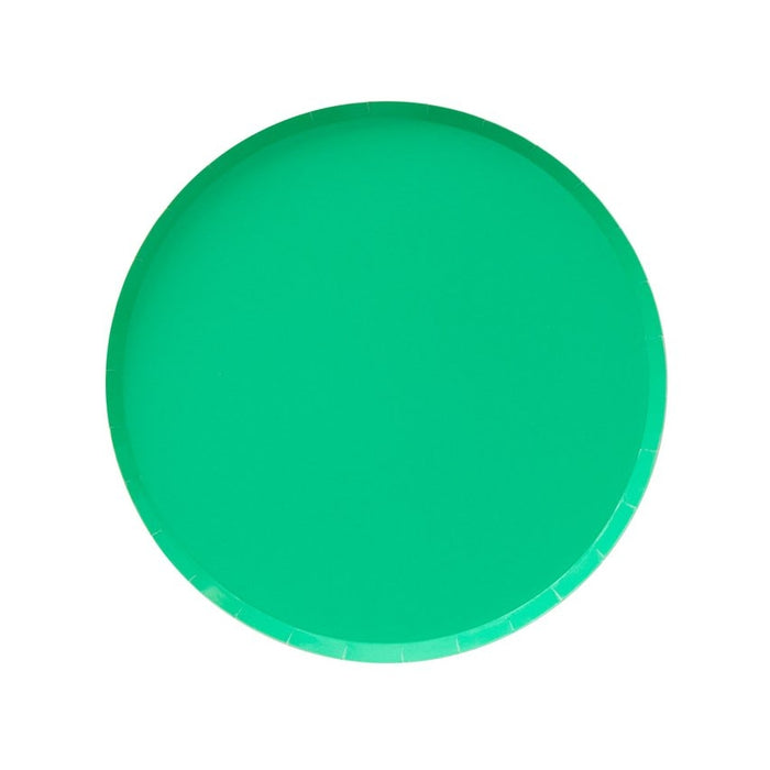 Kelly Green Round Plates