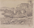 Kiosk of Trajan at Philae by Eugène Delacroix Reproduction Painting by Blue Surf Art