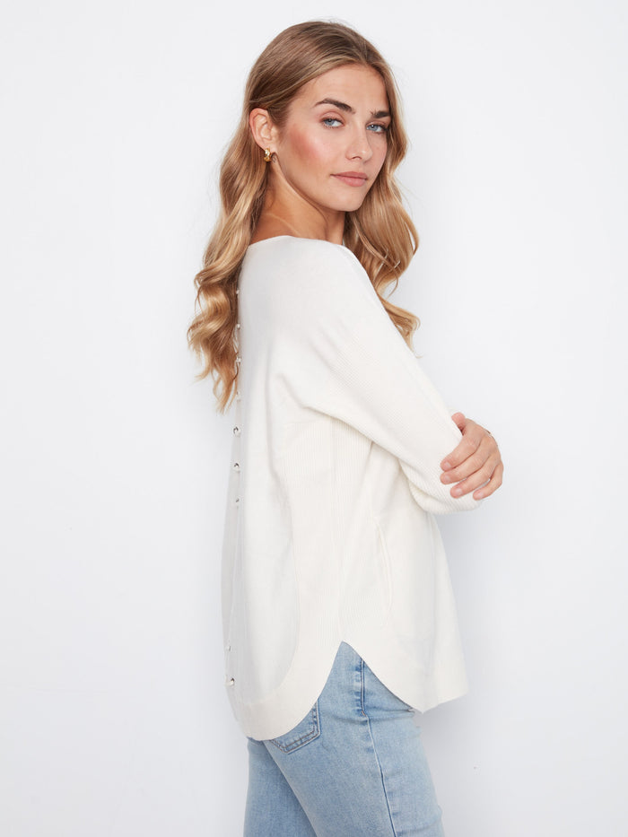Rounded hem offers a flattering fit and adds to the overall modern look by Charlie B.