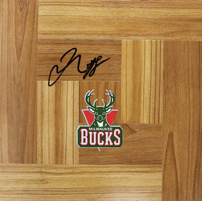 Larry Sanders Milwaukee Bucks Signed Autographed Basketball Floorboard