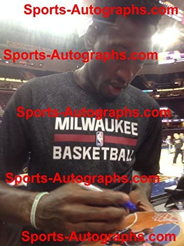 Larry Sanders Milwaukee Bucks Signed Autographed Basketball Floorboard
