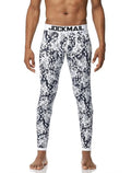 Leaf Print Long johns - Black