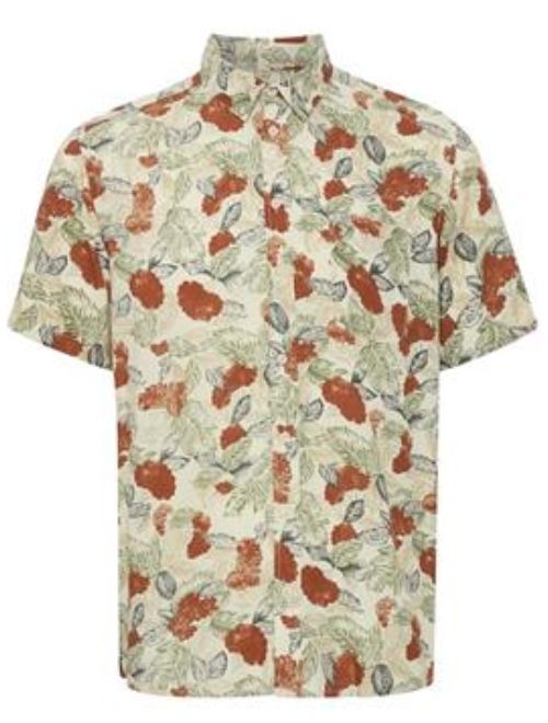 Leaves & Berries Button Up - Rust