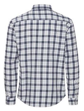 Long Sleeve Checked Shirt - Blue