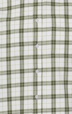 Long Sleeve Checked Shirt - Green