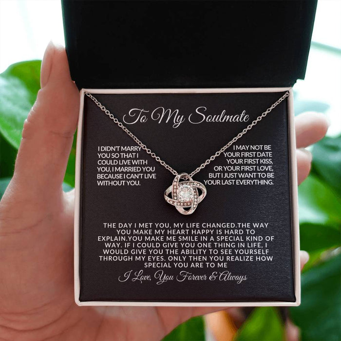 Love Knot Necklace for Soulmate - Romantic Gift - Anniversary Jewelry