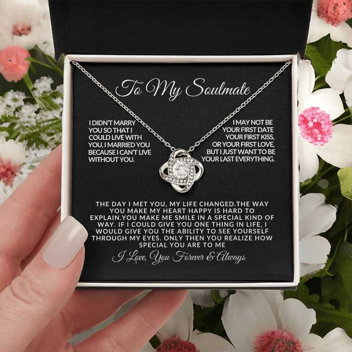 Love Knot Necklace for Soulmate - Romantic Gift - Anniversary Jewelry