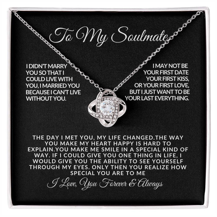 Love Knot Necklace for Soulmate - Romantic Gift - Anniversary Jewelry