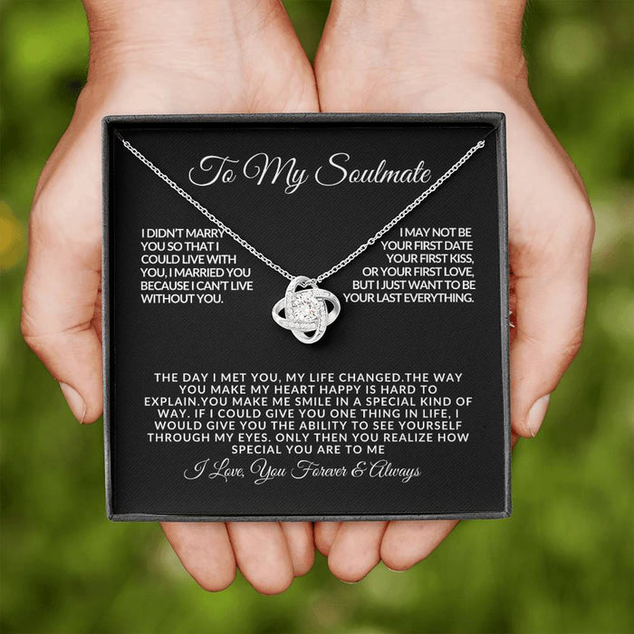 Love Knot Necklace for Soulmate - Romantic Gift - Anniversary Jewelry