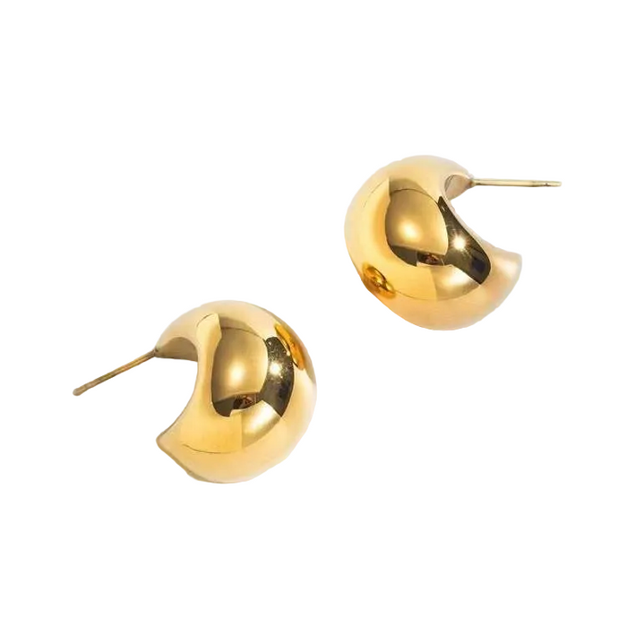 Mahi Hoop Earrings – Classic High-Polish 18k Gold Plated Hoops | Zoha Los Angeles