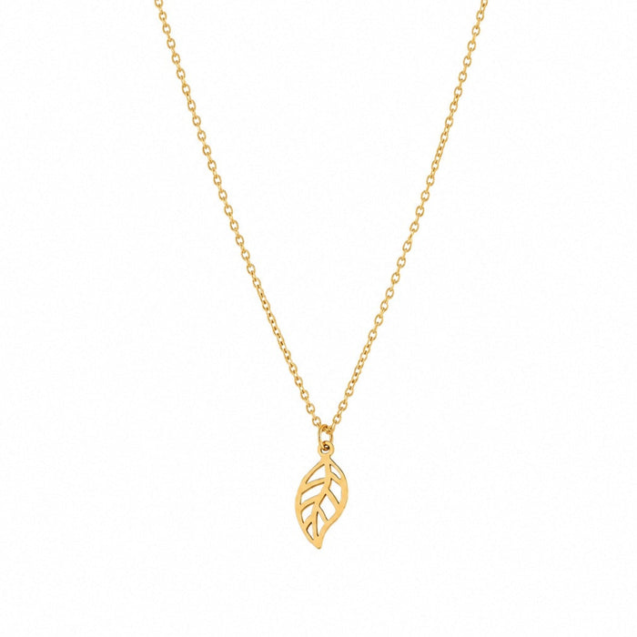 Maile Leaf Necklace - Gold Leaf Pendant - Zoha Los Angeles