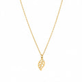 Maile Leaf Necklace - Gold Leaf Pendant - Zoha Los Angeles