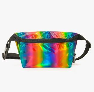 Metallic Rainbow Slim Fanny Pack