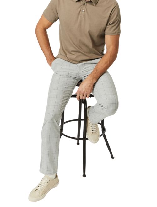 Milton Checked Pants - Light Grey