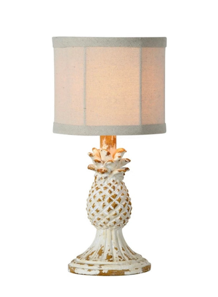 Mini Lamp Cream and Gold Pineapple