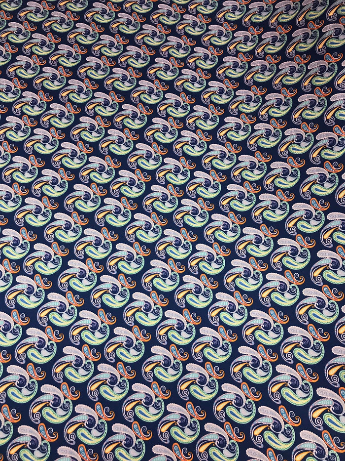 Mini Paisley Silky Mikado Print