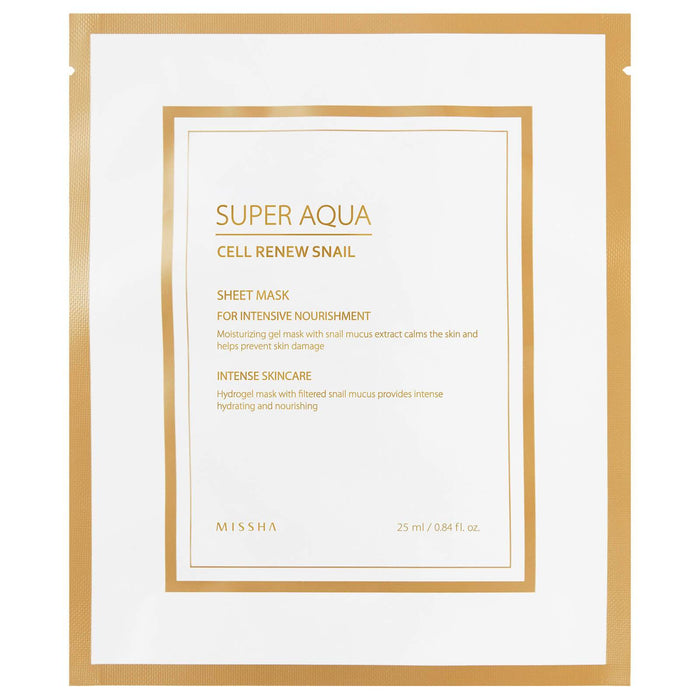 MISSHA SUPER AQUA CELL RENEW SNAIL HYDRO GEL MASK 28g x 1ea