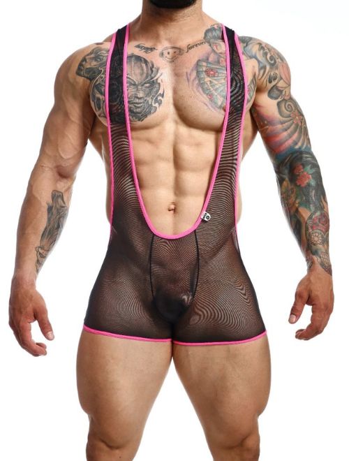 MOB Mesh Singlet - Black/Pink