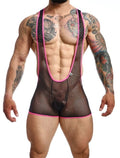 MOB Mesh Singlet - Black/Pink