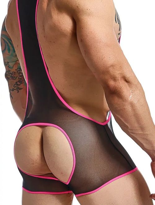 MOB Mesh Singlet - Black/Pink