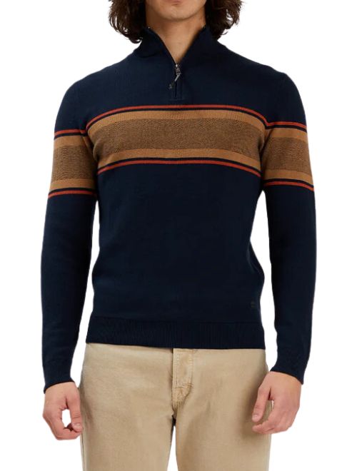 Mock Neck Quarter Zip Sweater