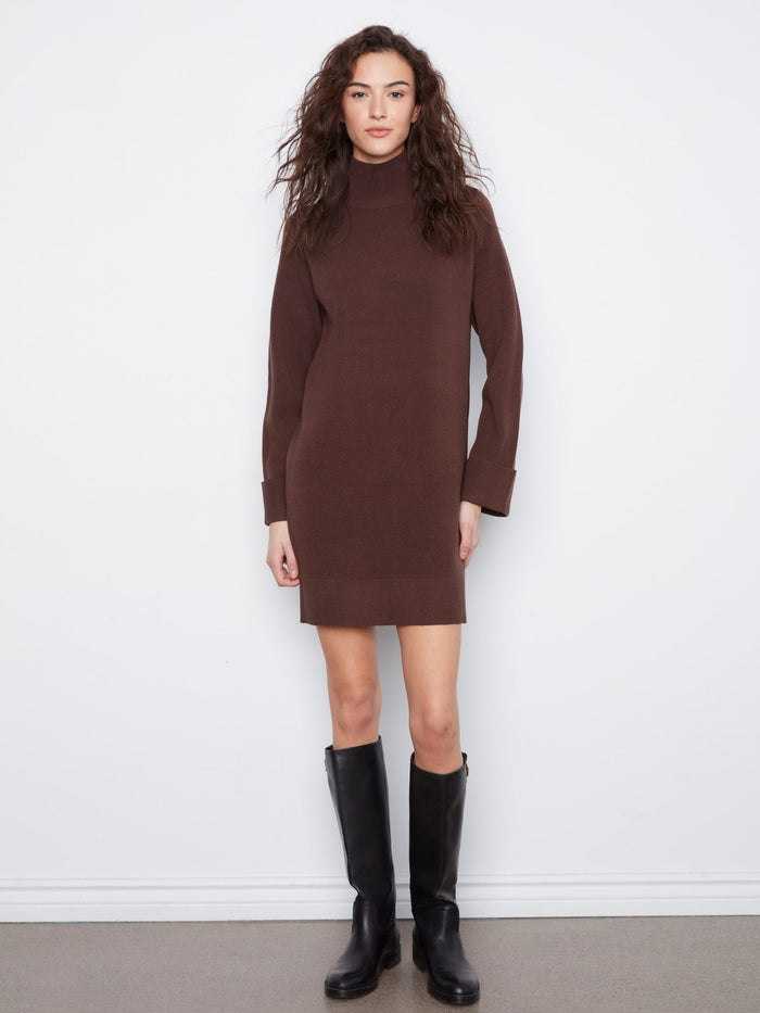 Elegant dress featuring a stylish mock neck, perfect for a chic look by Charlie B.