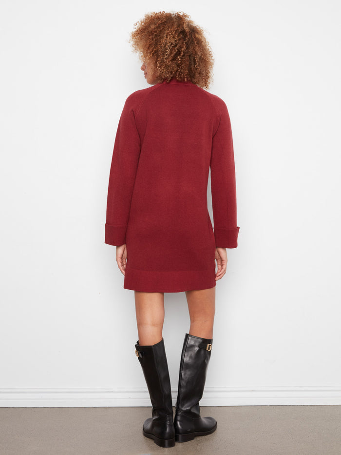 Sophisticated mini length dress in rich red, combining elegance with modern flair. A versatile addition to your wardrobe by Charlie B.