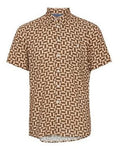 Mod Circles Button Up - Apricot