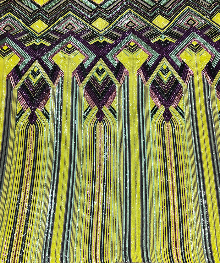 Multi Colored Sequin Net
