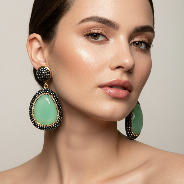 myra stone pendant earrings collection