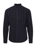 Navy & Brown Check Long Sleeve