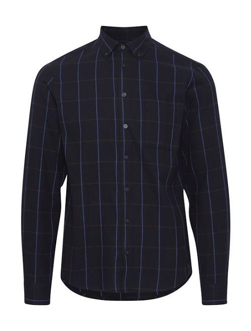 Navy & Brown Check Long Sleeve