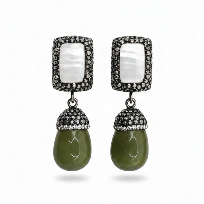 Noor Stone Drop Earrings