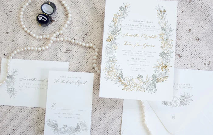 Olive Wreath Save the Date Envelope