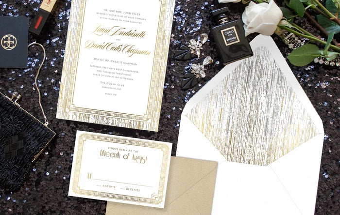 Ombre Rain Frame Save the Date Envelope