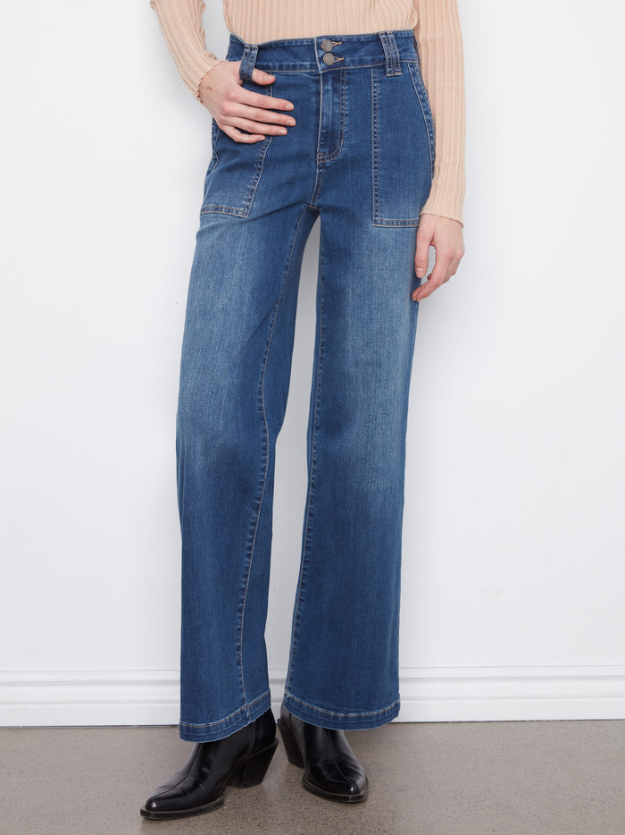 Enjoy the comfort of full-length jeans that provide both style and versatility for any occasion. Designed by Charlie B.