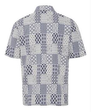 Patchwork Short Sleeve Button Up