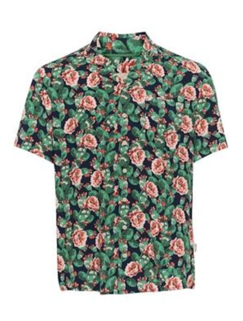 Peony Print Short Sleeve - Green